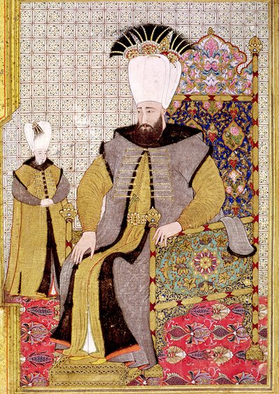 Sultan Ahmet III and the Heir to the Throne by Levni